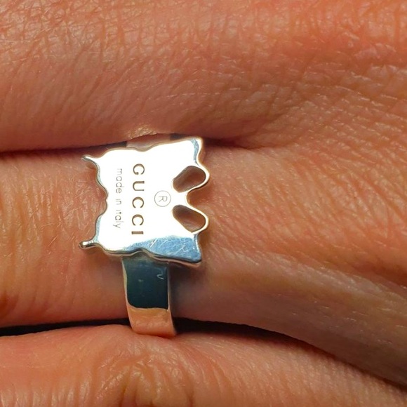 BRAND NEW ✨ GUCCI Sterling Silver Butterfly Ring - Picture 5 of 8